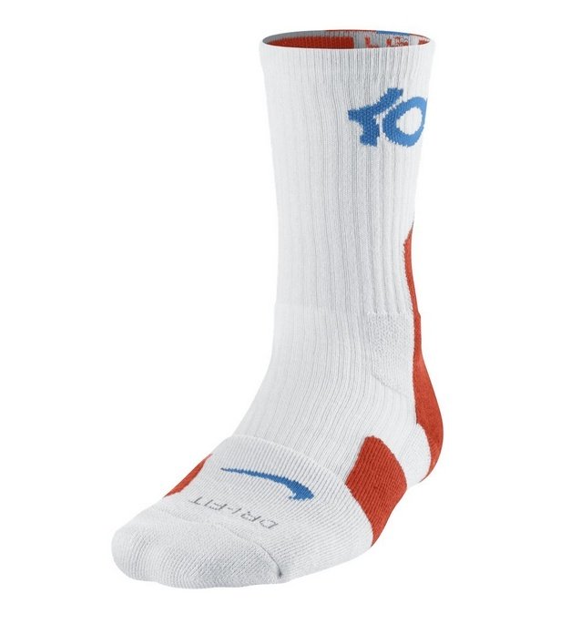 Nike Elite KD Basketball Crew Socks White
