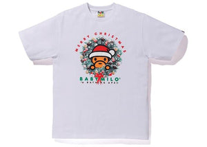 BAPE Christmas Baby Milo T-Shirt White
