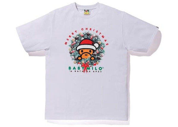 BAPE Christmas Baby Milo T-Shirt White