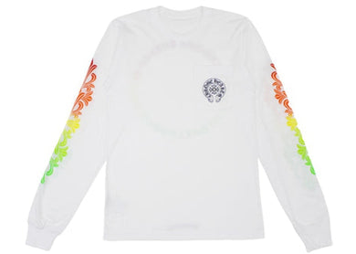 Chrome Hearts Floral Sleeve Gradient L/S White