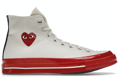Converse Chuck Taylor All-Star 70 Hi Comme des Garcons PLAY Egret Red Midsole
