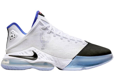 Nike LeBron 19 Low White Medium Blue Siren Red Black
