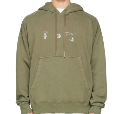 OFF-WHITE Big Logo Skate Hoodie Green