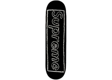 Supreme KAWS Chalk Logo Skateboard Deck Black