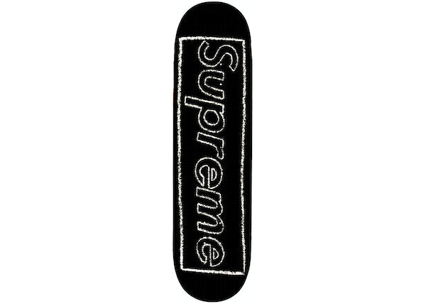 Supreme KAWS Chalk Logo Skateboard Deck Black