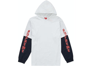 Supreme Layered Hooded L/S Top White