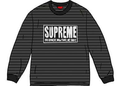 Supreme Thin Stripe L/S Top Black