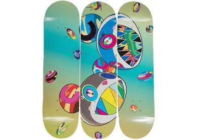 Takashi Murakami ComplexCon Sharp Tooth Bear Skateboard Deck (Set of 3) Multi