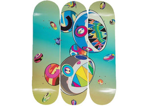 Takashi Murakami ComplexCon Sharp Tooth Bear Skateboard Deck (Set of 3) Multi