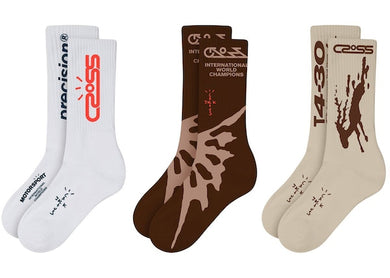 Travis Scott Cactus Jack Crossover Socks (3 Pack) Multi