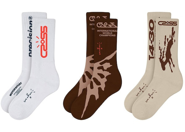 Travis Scott Cactus Jack Crossover Socks (3 Pack) Multi