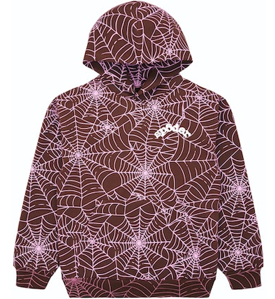 Sp5der AOP Hoodie Brown