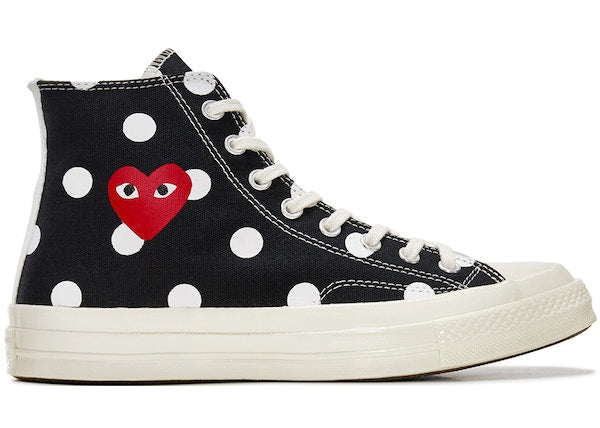 Converse Chuck Taylor All-Star 70 Hi Comme des Garcons PLAY Polka Dot Black
