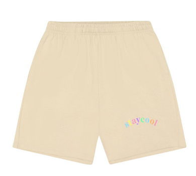 Stay Cool Rainbow Arch Shorts Cream