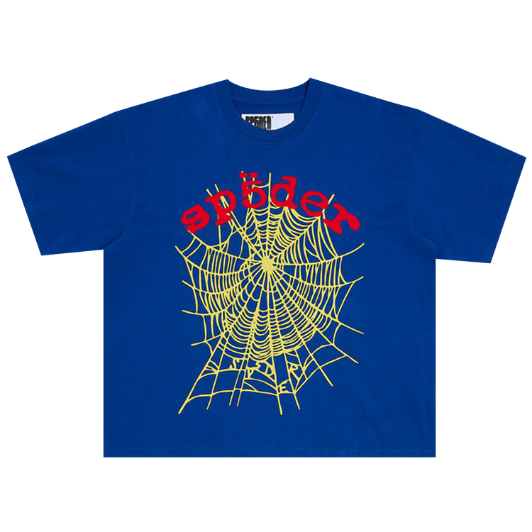 Sp5der OG Logo V2 HW T-Shirt Blue