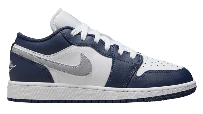 Air Jordan 1 Low'Midnight Navy Wolf Grey (GS)