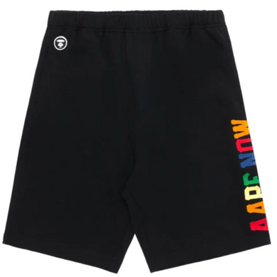 AAPE by A Bathing Ape Multi Color Logo Short Black