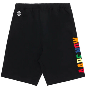 AAPE by A Bathing Ape Multi Color Logo Short Black