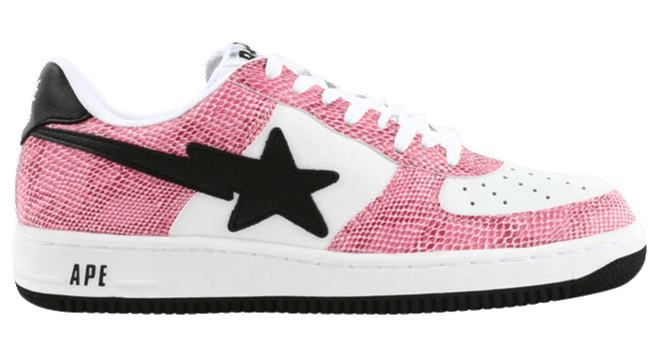 A Bathing Ape Bape Sta FS-001 Low Pink Snake