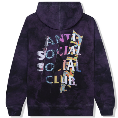 Anti Social Social Club Dissociative Hoodie Black/Purple Tie Dye