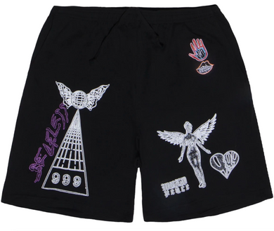 Juice Wrld Hieroglyphic Shorts Black