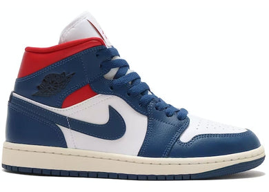 Jordan 1 Mid French Blue Gym Red (W)