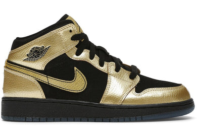 Jordan 1 Mid Metallic Gold Coin Black (GS)