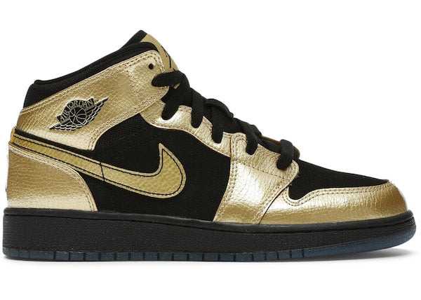 Jordan 1 Mid Metallic Gold Coin Black (GS)