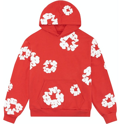 Denim Tears Cotton Wreath Hoodie Red