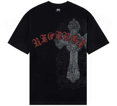 Revenge Spike Cross T-Shirt Black