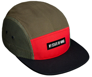 NY State of Mind Mesh 5 Panel Hat Green Red