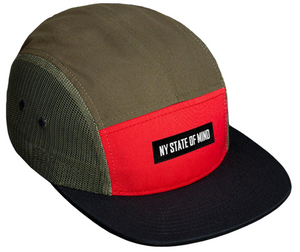 NY State of Mind Mesh 5 Panel Hat Green Red