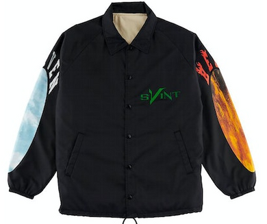 Saint Mxxxxxx x VLONE Skull Coach Jacket Black