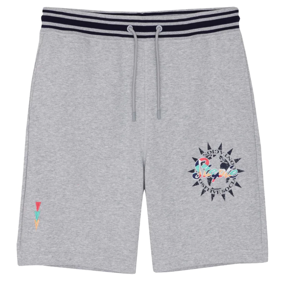 Staple Shadyside Embroidered Sweatshort Heather