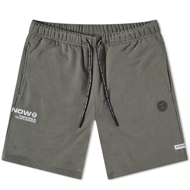 AAPE by A Bathing Ape Embroidered Sweat Shorts Cool Grey