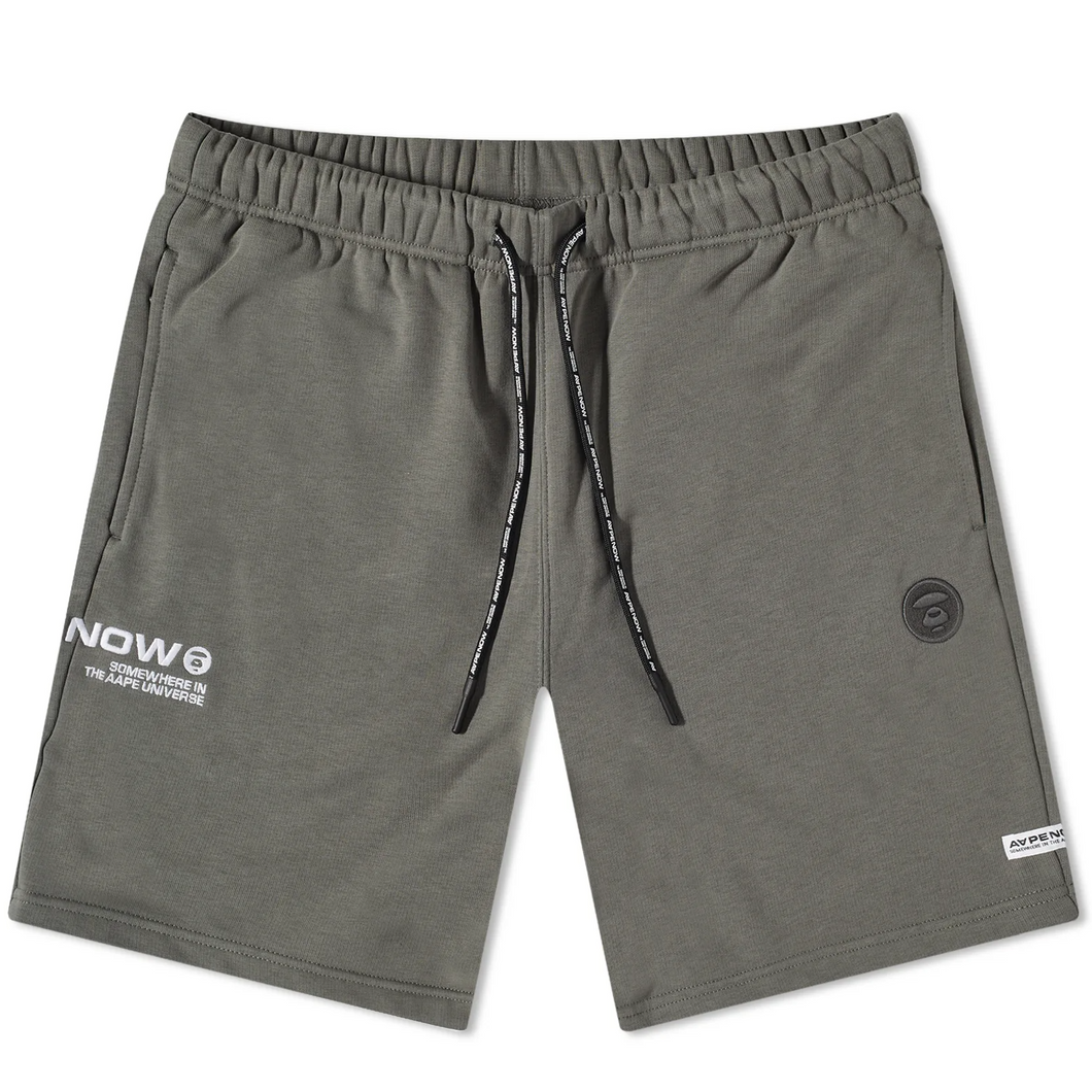 AAPE by A Bathing Ape Embroidered Sweat Shorts Cool Grey
