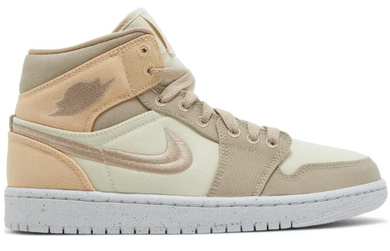 Jordan 1 Mid SE Canvas Khaki (W)