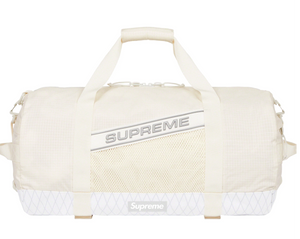 Supreme Logo Duffle Bag White