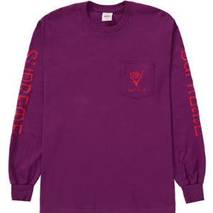 Supreme SOUTH2 WEST8 L/S Pocket Tee Purple