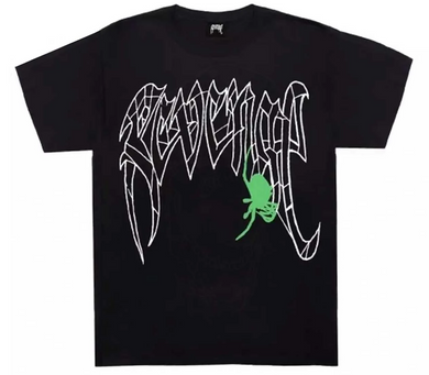Revenge Green Spider Arch T-Shirt Black