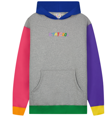 Stay Cool Colorblock Hoodie Heather Grey
