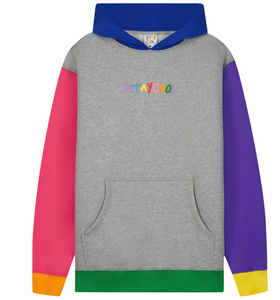 Stay Cool Colorblock Hoodie Heather Grey