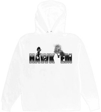 Pop Smoke x Vlone Hawk Em' Hoodie White