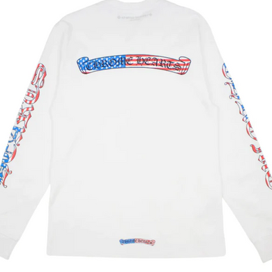 Chrome Hearts Matty Boy American Flag L/S White