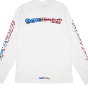 Chrome Hearts Matty Boy American Flag L/S White