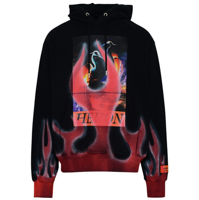 Heron Preston Times Flames Hoodie Black