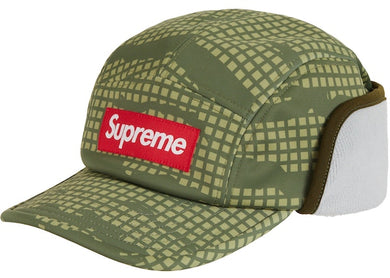 Supreme WINDSTOPPER Earflap Camp Cap Olive Grid Camo