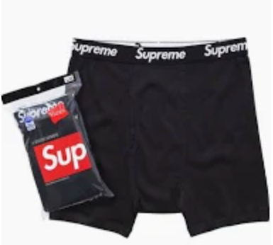 Supreme Hanes Boxer Briefs (4 Pack) Black