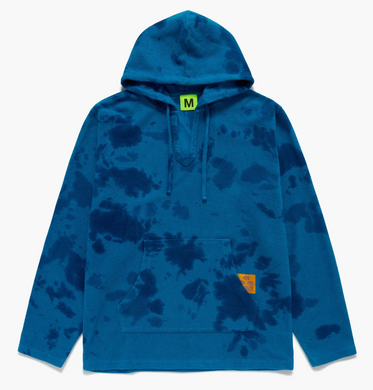Supervsn Dyed Hooded Poncho Blue