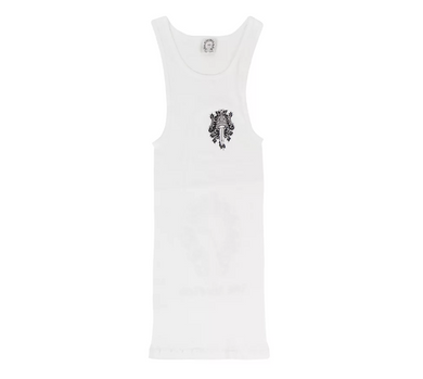 Chrome Hearts Sword Horseshoe Logo Tank Top White/Black